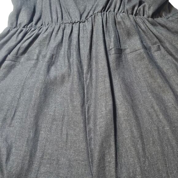 Simply Vera Vera Wang Tie Front Black Linen Blend Jumpsuit NWT Size XL Petite - Picture 8 of 11